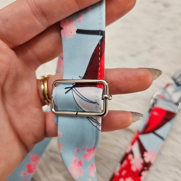 Hot Topic Women's Sz S Inuyasha Sakura Anime Suspender Funky Edgy Mini Skirt - Picture 6 of 10